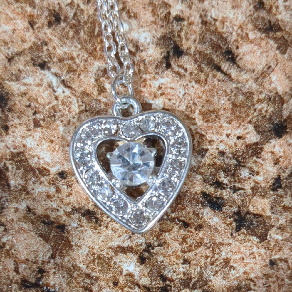 Silver Tone Costume Pendant